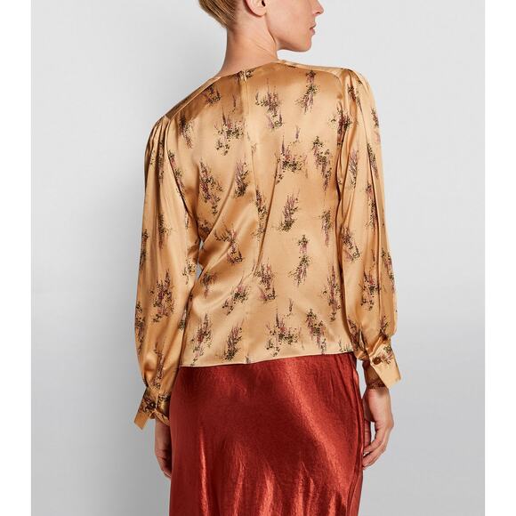 NWT VINCE WISTERIA MOCK NECK BLOUSE SIZE XS - Picture 3 of 10